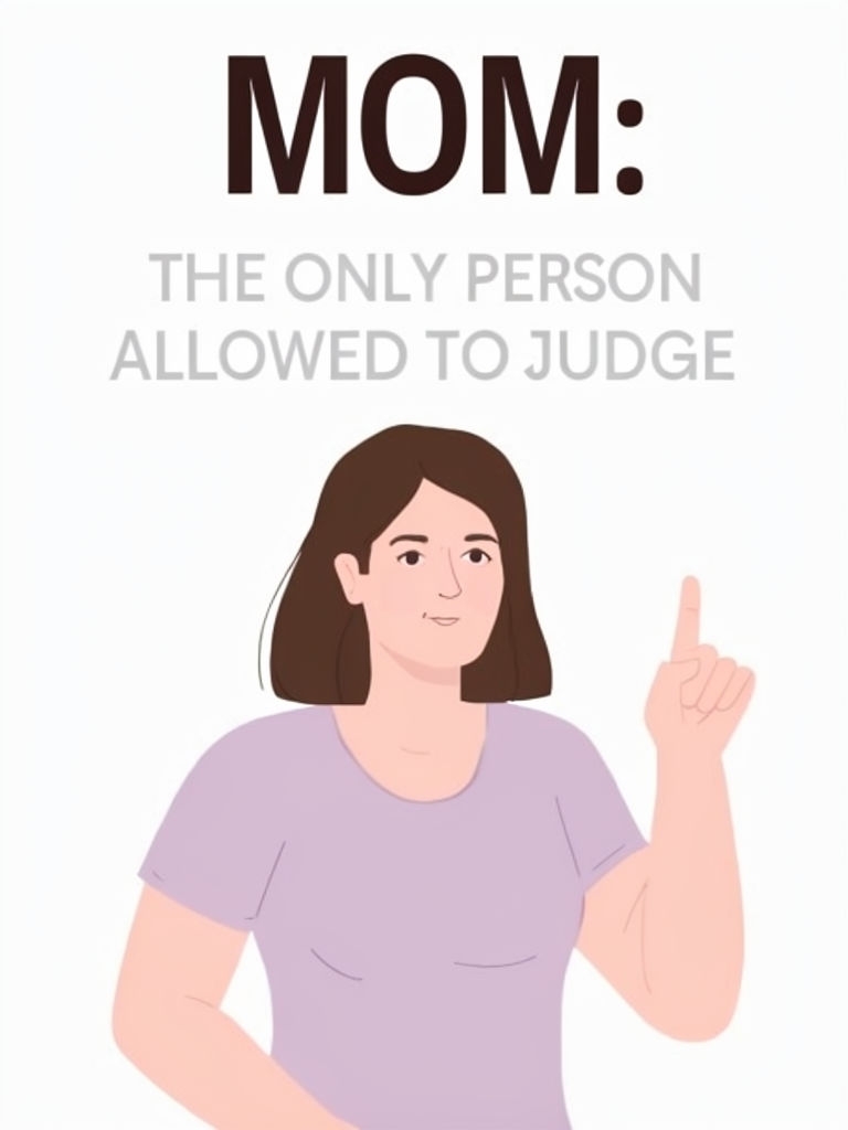 Minimalist Mom Illustration with Advice Quote Card