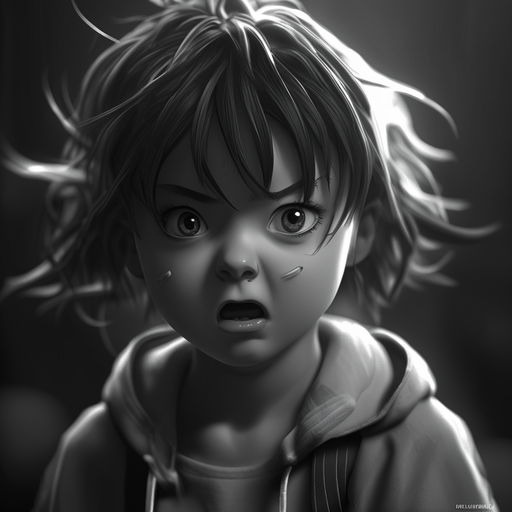 Kid anime girl cute angry by Intend Endthin - Playground