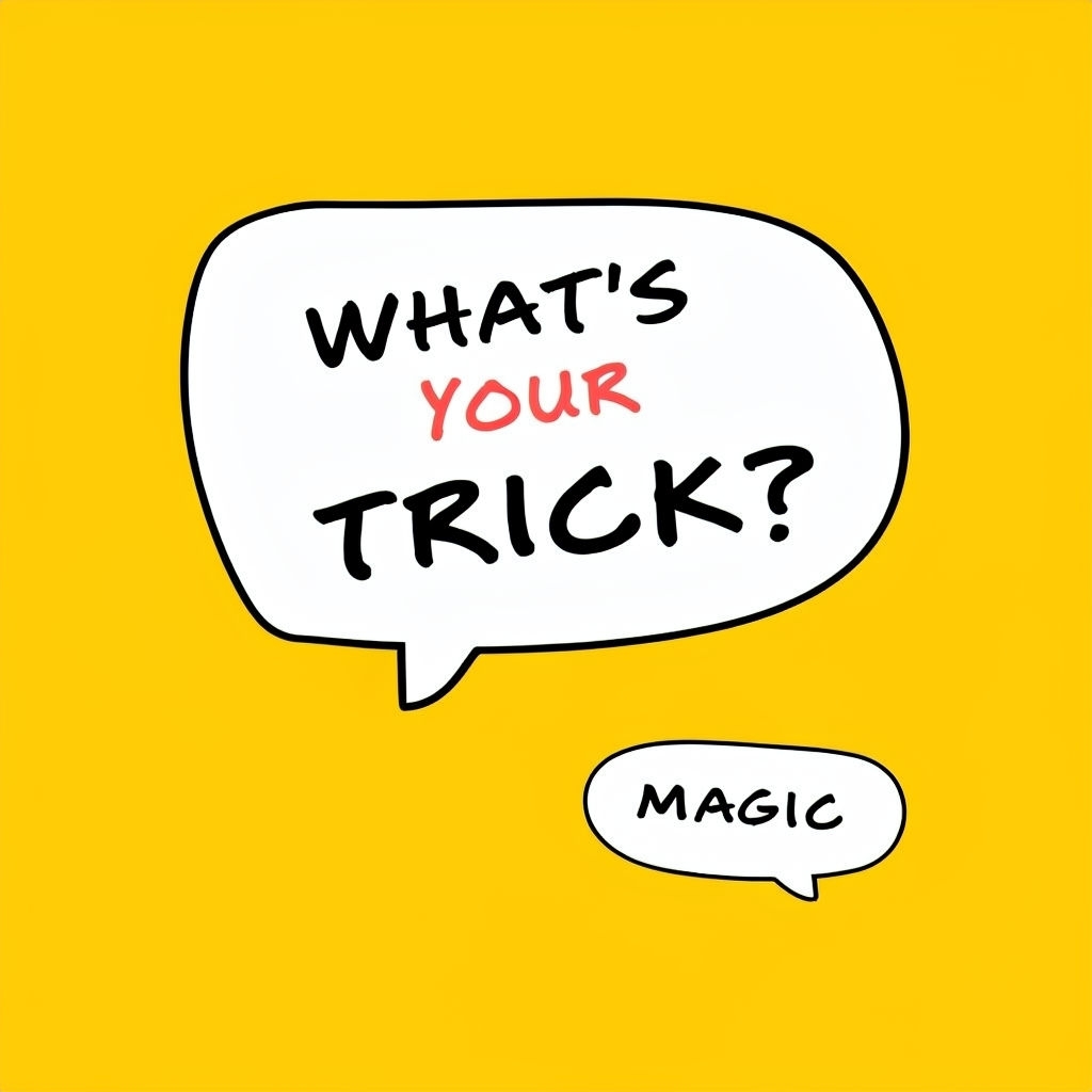Playful Minimalist Speech Bubbles with Magic Quote T-Shirt