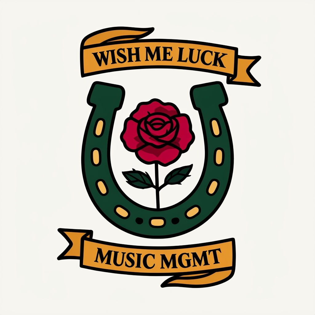 Vintage Horseshoe and Rose Wish Me Luck T-Shirt