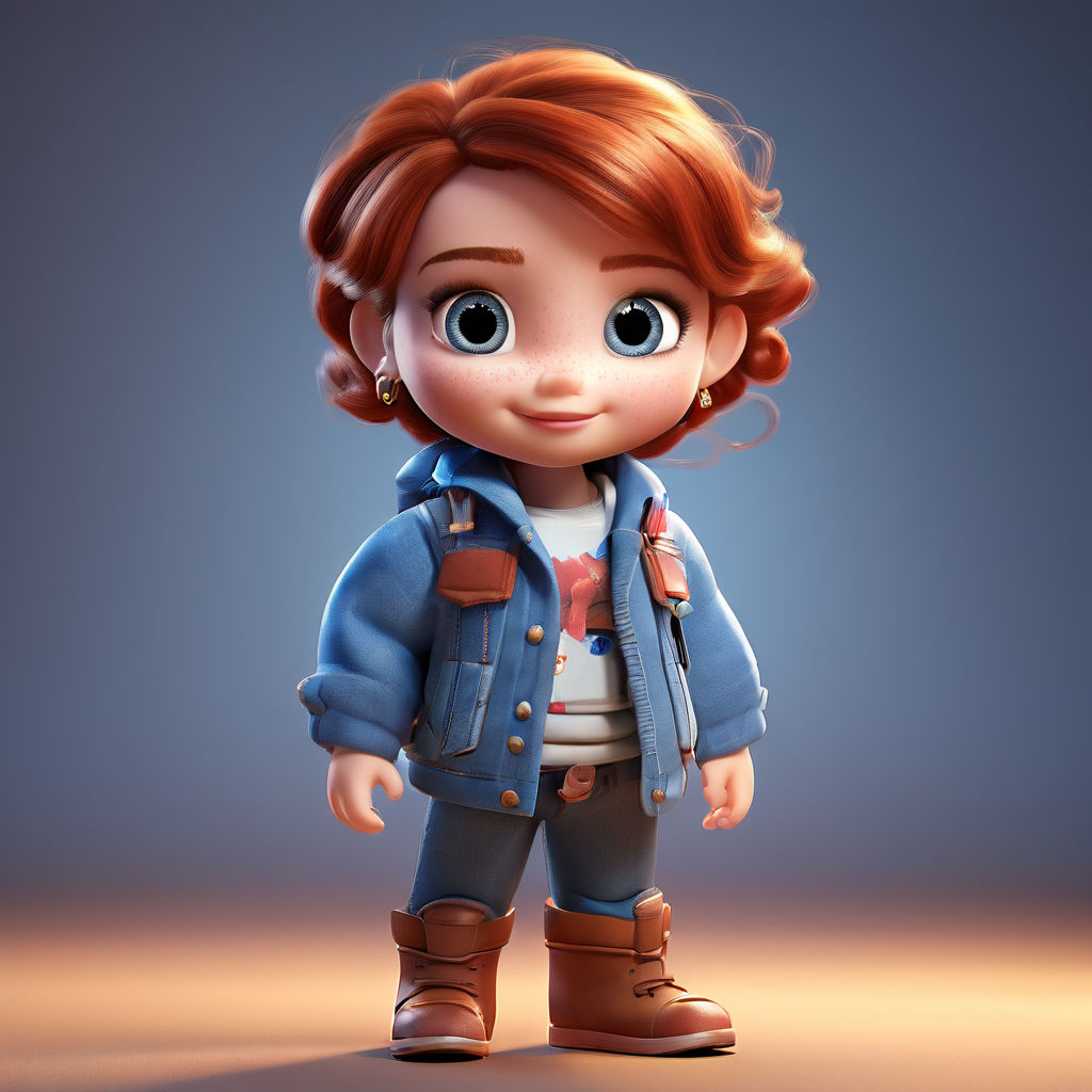 3d pixar or Toy Story style image of full body image of a su... by ...