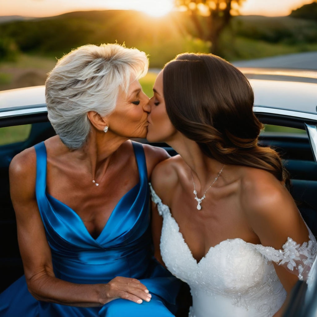 daughter kiss mother