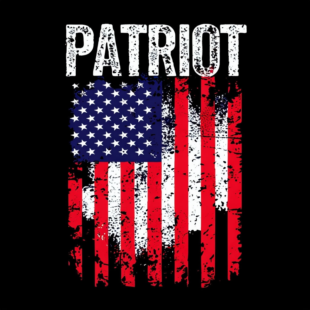 Distressed American Flag Patriot Graphic T-Shirt