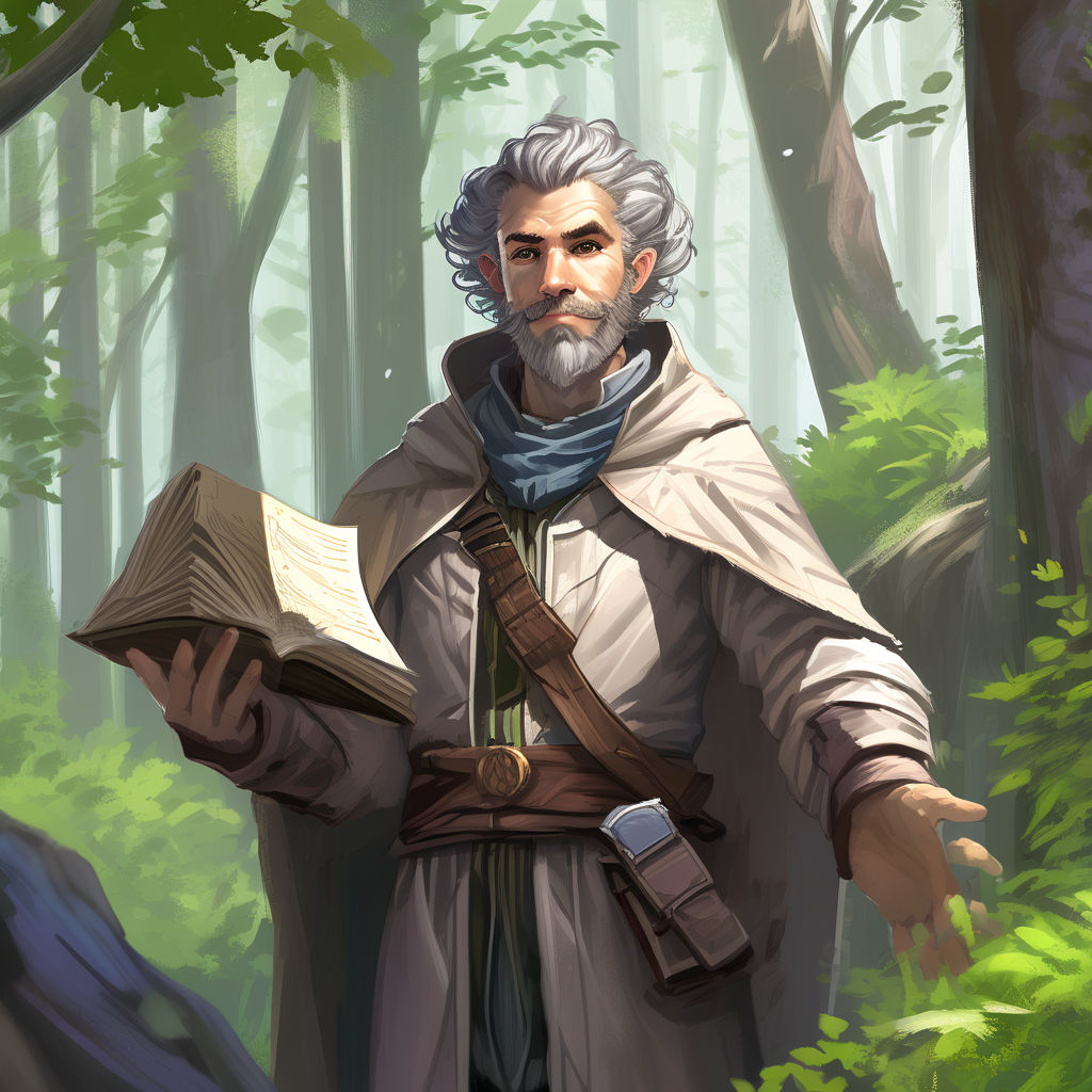 DnD human merchant in a forest by Тонни Спаркс - Playground