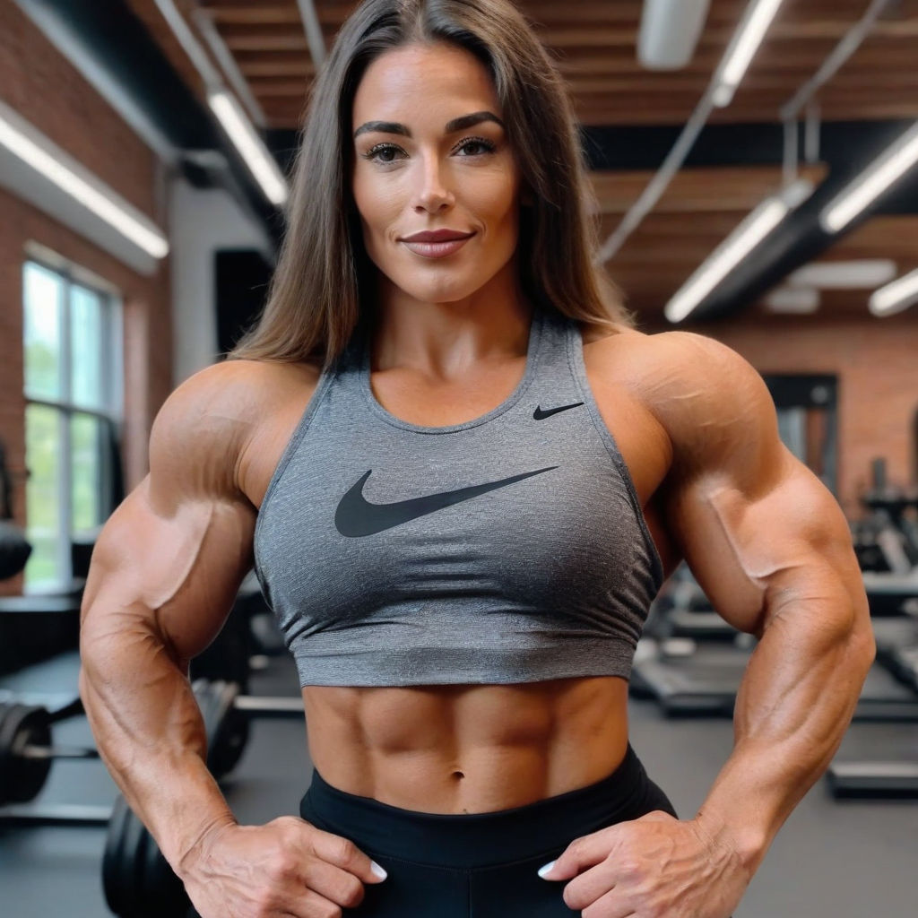 Tiktok Video. Huge Muscle Girl. Muscular Influencer. Nike To By Hdk 