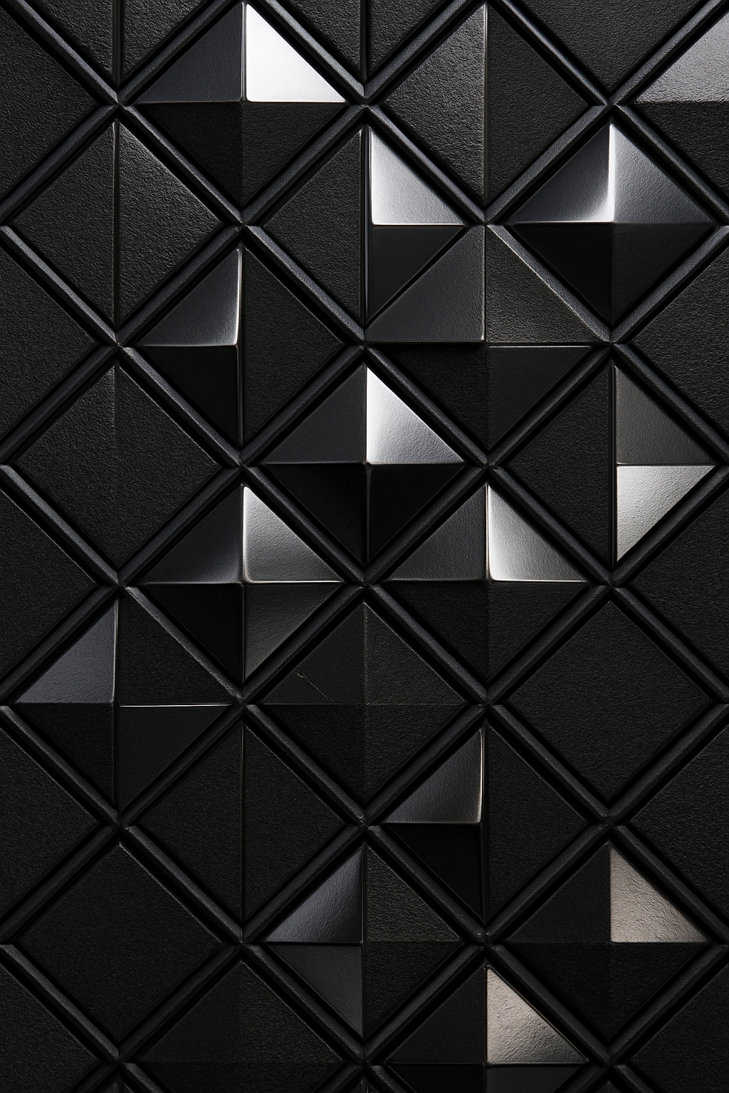 Intricate Black Geometric Triangle Pattern Phone Case Cover