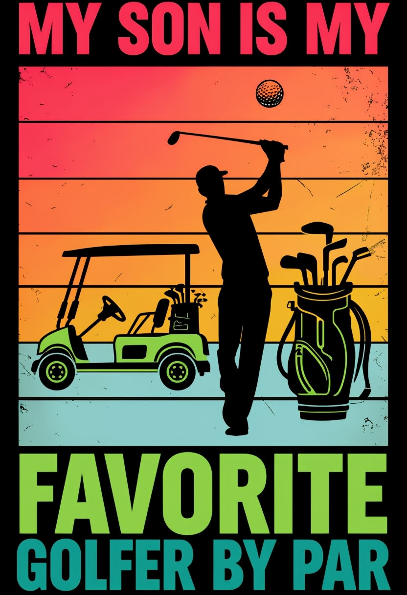 My Son is My Favorite Golfer by Par Retro T-Shirt