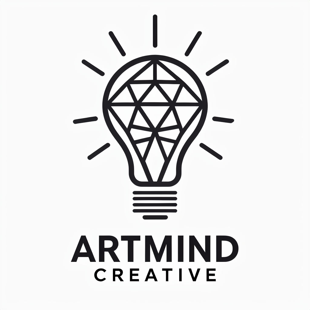 Modern Minimalist Light Bulb Logo for Creative Agency