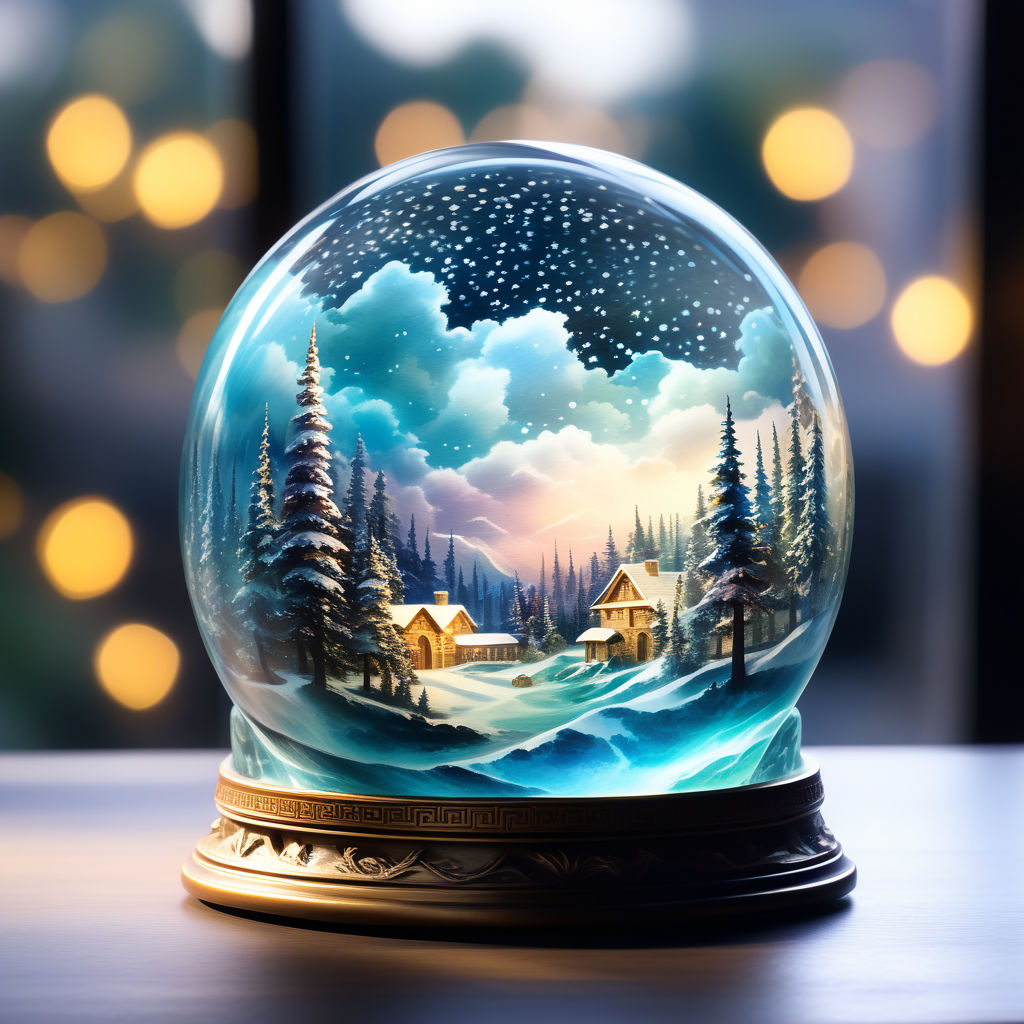 A snowglobe with the milky way by Retha - Playground