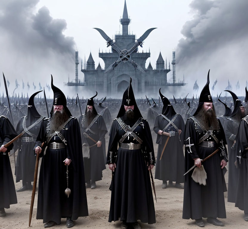 Generals gathered in their masses Just like witches at black... by Mike ...