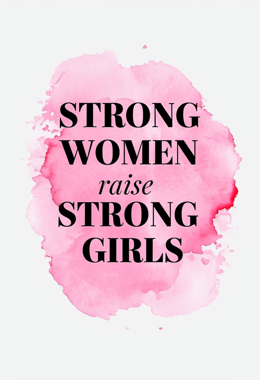 Strong Women Raise Strong Girls Inspirational Quote T-shirt