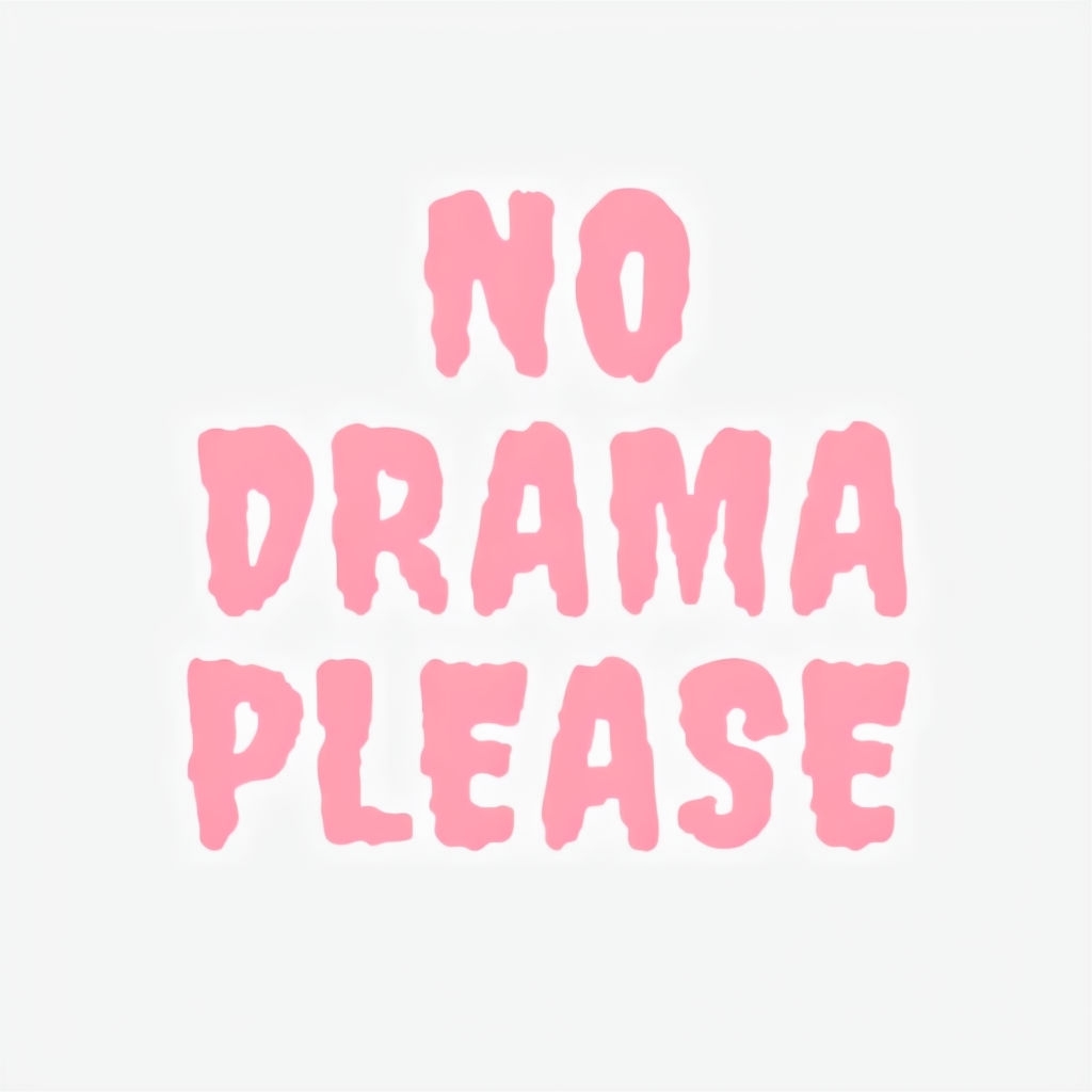 No Drama Please Soft Pink Minimalist Graphic Mug