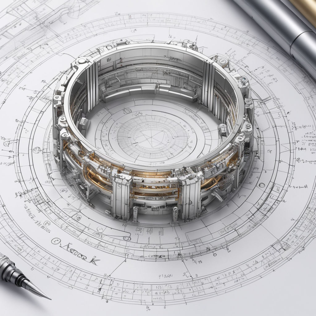 Amazing sketches of tokamak with equations and many side vie... by ...