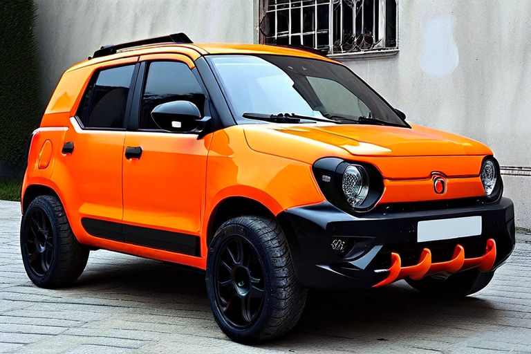 Nuova fiat panda 2025 full modified orange colours by Abdullah Amir ...