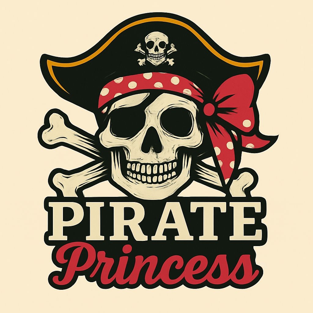 Stylized Pirate Skull and Crossbones Graphic T-Shirt