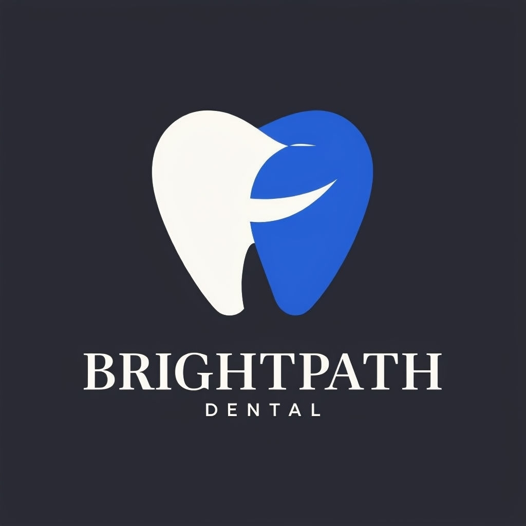 Professional Brightpath Dental Logo with Modern Design Elements