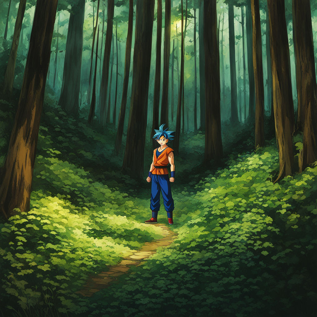 Goku in the forest with chi chi by Cj Bravo - Playground