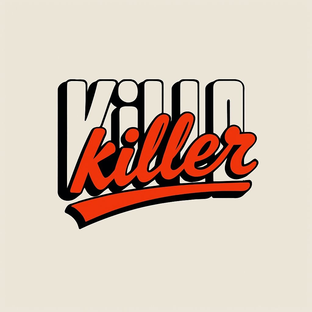 Bold KILL Killer Typography Graphic T-Shirt Design