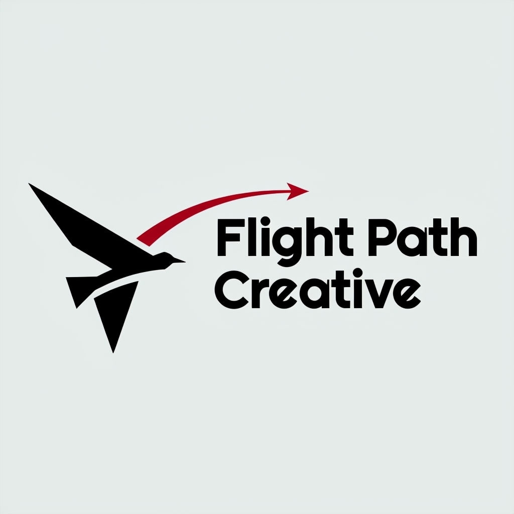 Bold Minimalist Flight Path Creative Logo Design