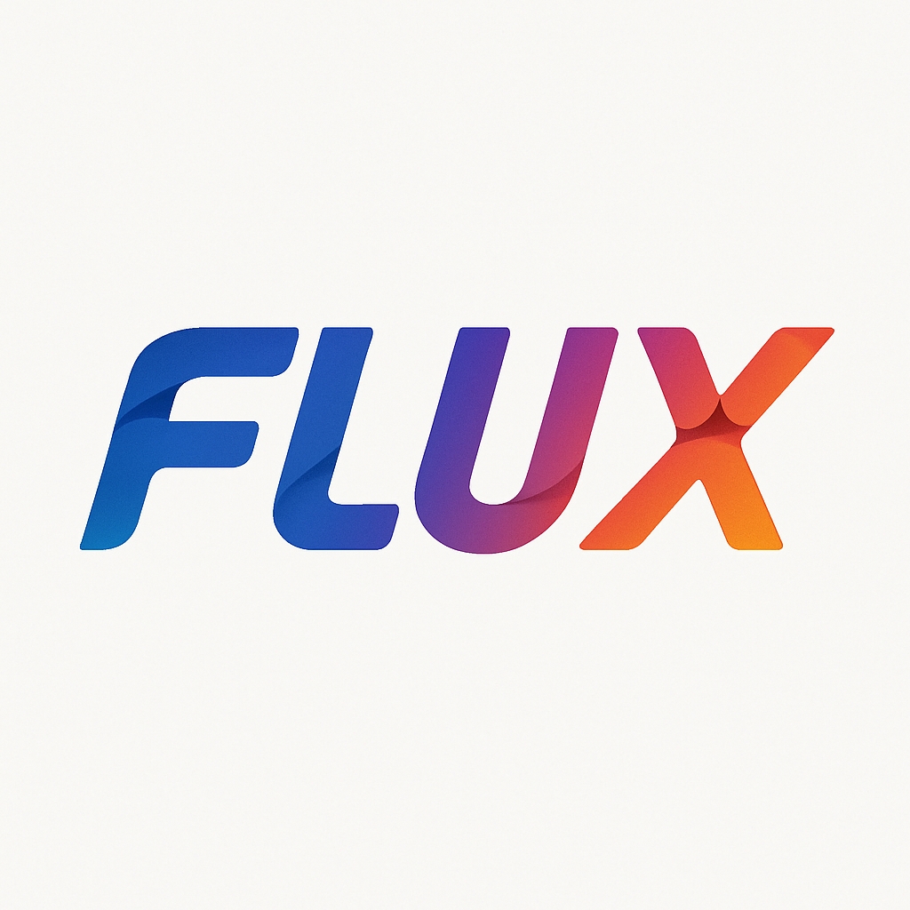 Modern Minimalist Gradient Flux Logo Design