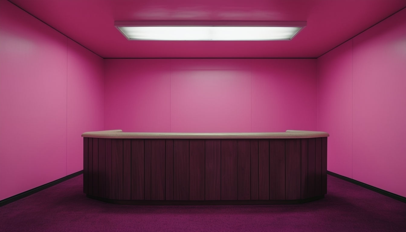 Striking Monochromatic Pink Office Interior Design Virtual Backgrounds