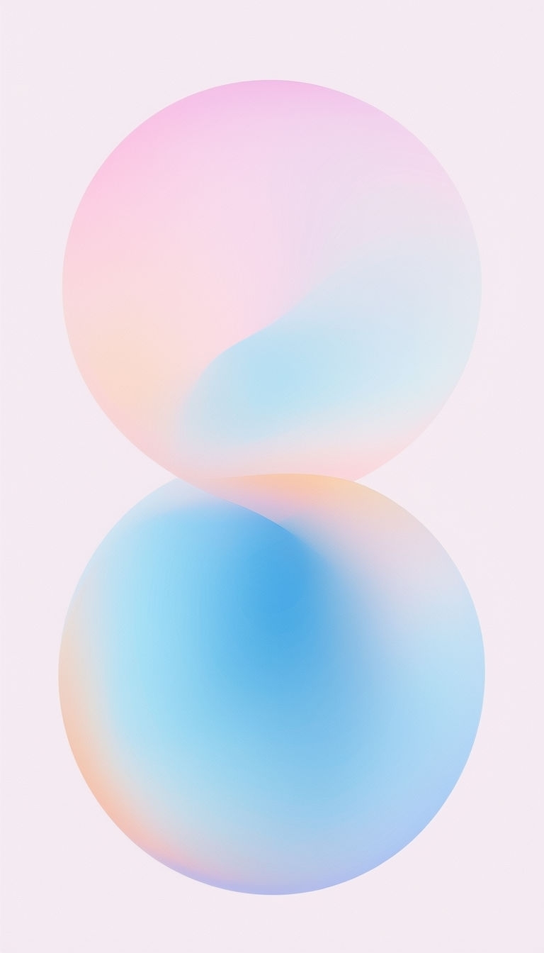 Minimalist Blurred Shapes Abstract Digital Art for Mobile Wallpaper