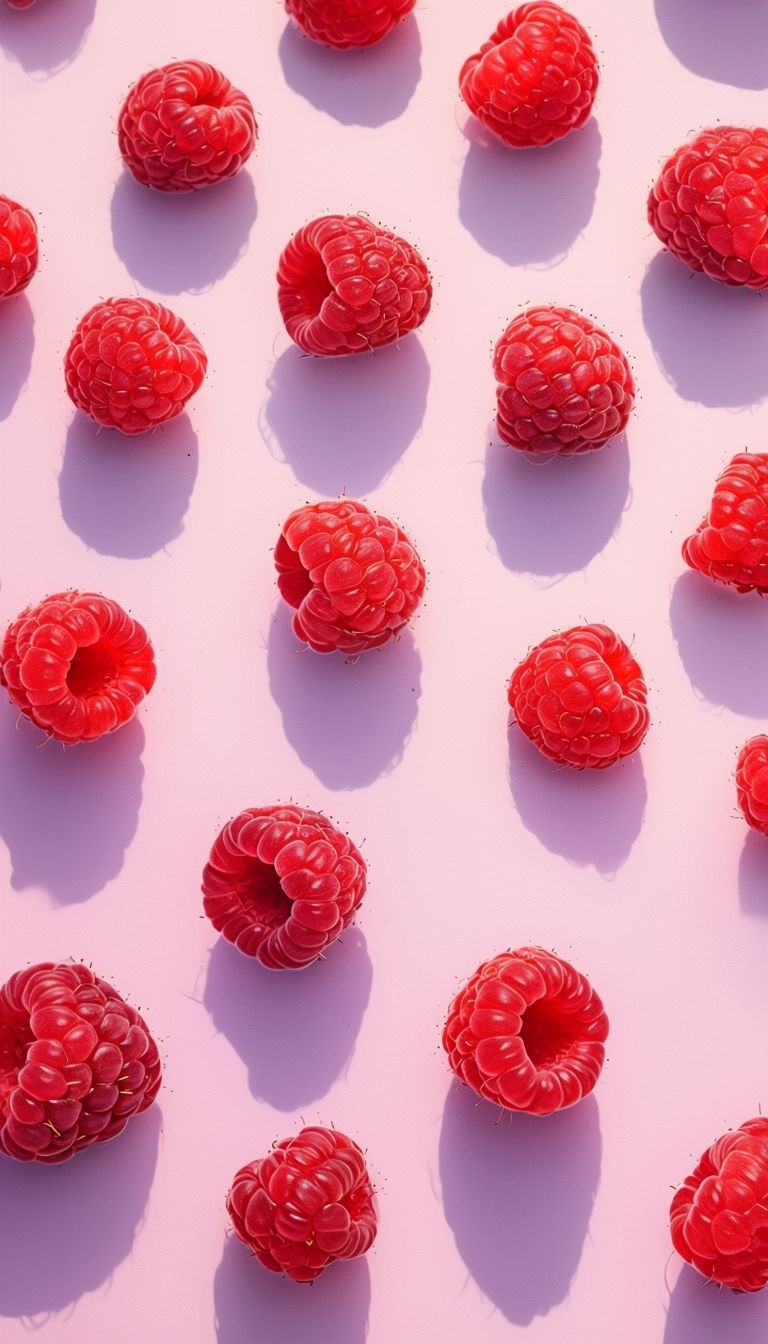 Vibrant Red Raspberries Surrealist Art Phone Case Cover