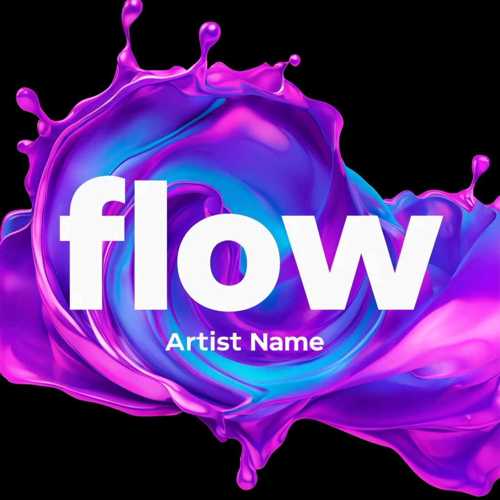 Vibrant Abstract Flow Liquid Art for Spotify Album Cover