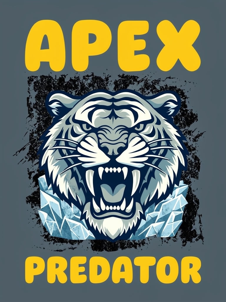 Fierce Saber-Toothed Tiger APEX PREDATOR Graphic T-Shirt