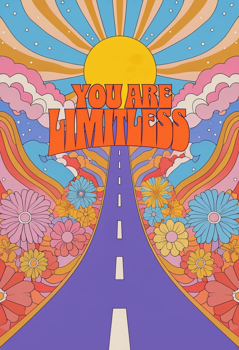 Psychedelic You Are Limitless Motivational Poster