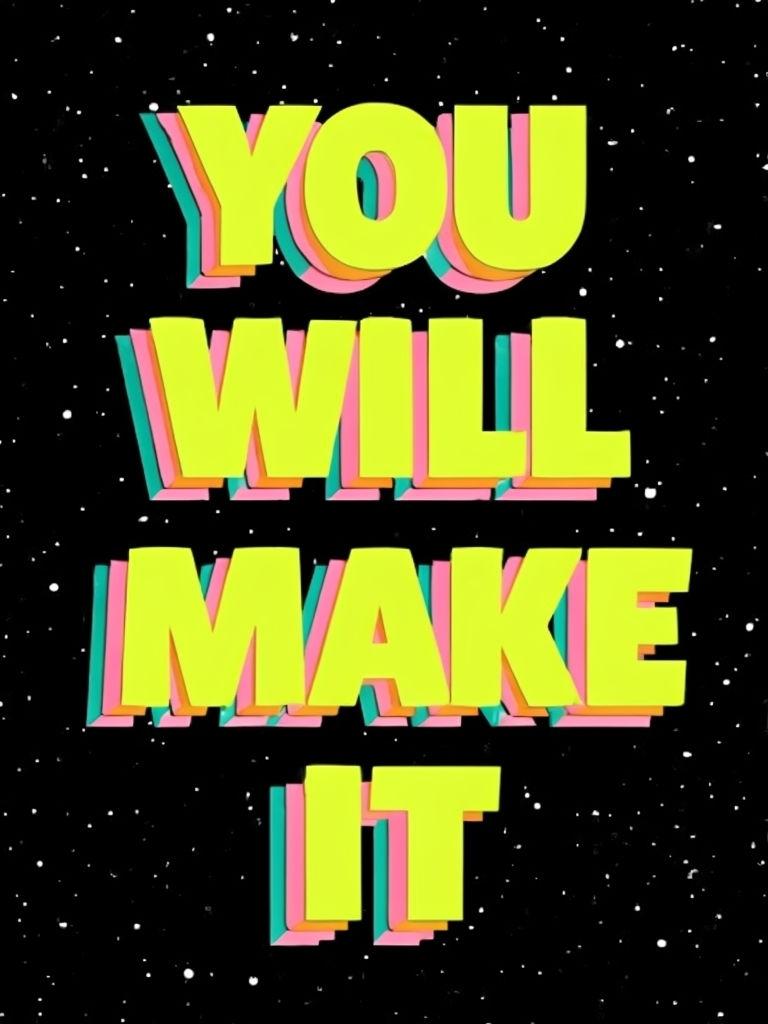 You Will Make It Motivational 3D Text Poster