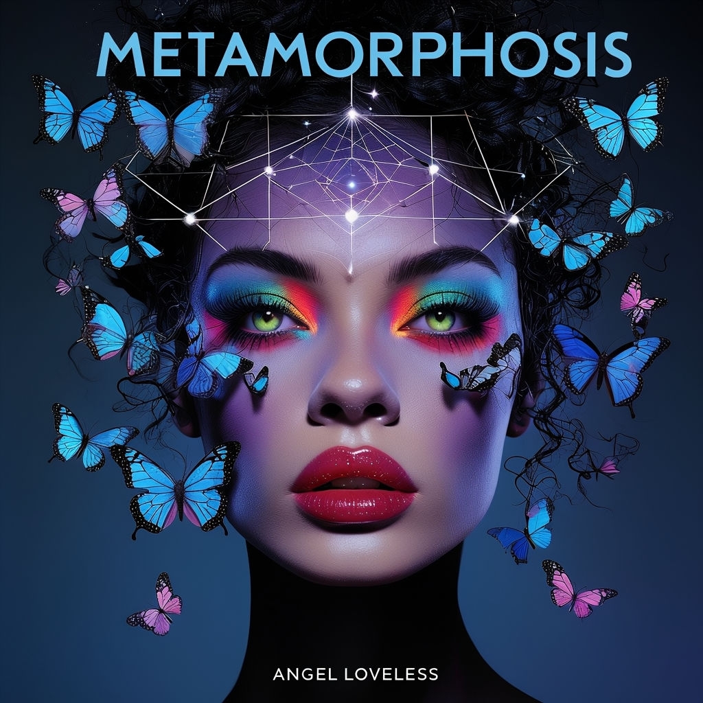 Surrealistic Metamorphosis Woman with Butterflies Album Cover