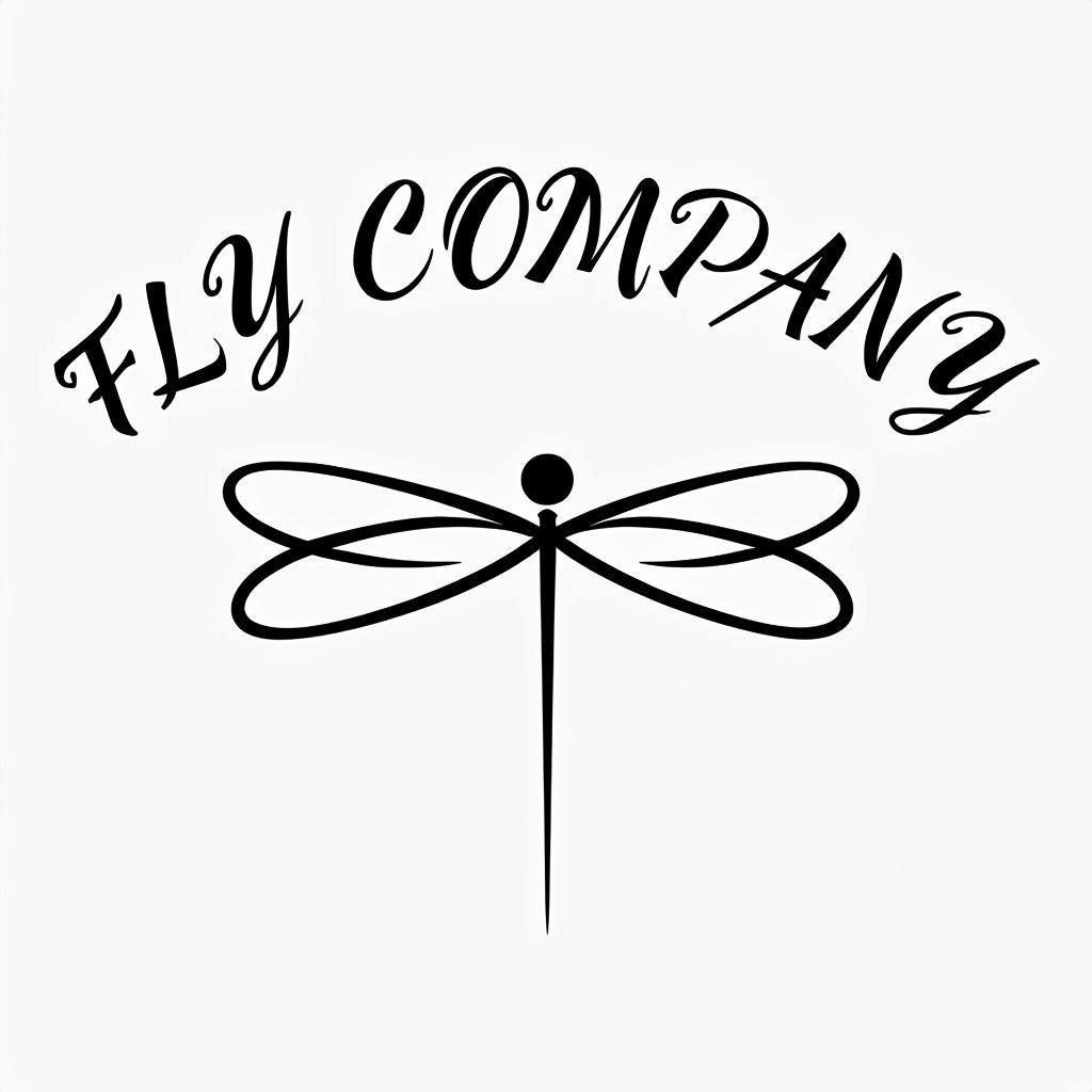 Minimalist Black Dragonfly Logo for FLY COMPANY Design