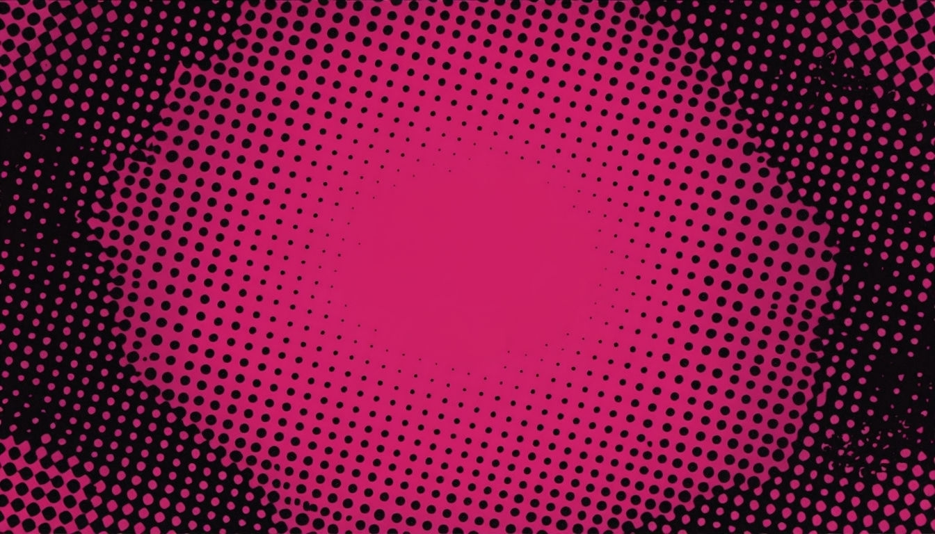Vibrant Retro Comic Book Halftone Pattern Virtual Background