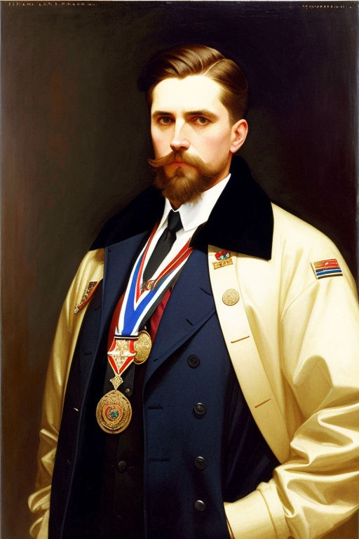 President Wearing an Oversized Colorblock Jacket by Ezra Legum Playground