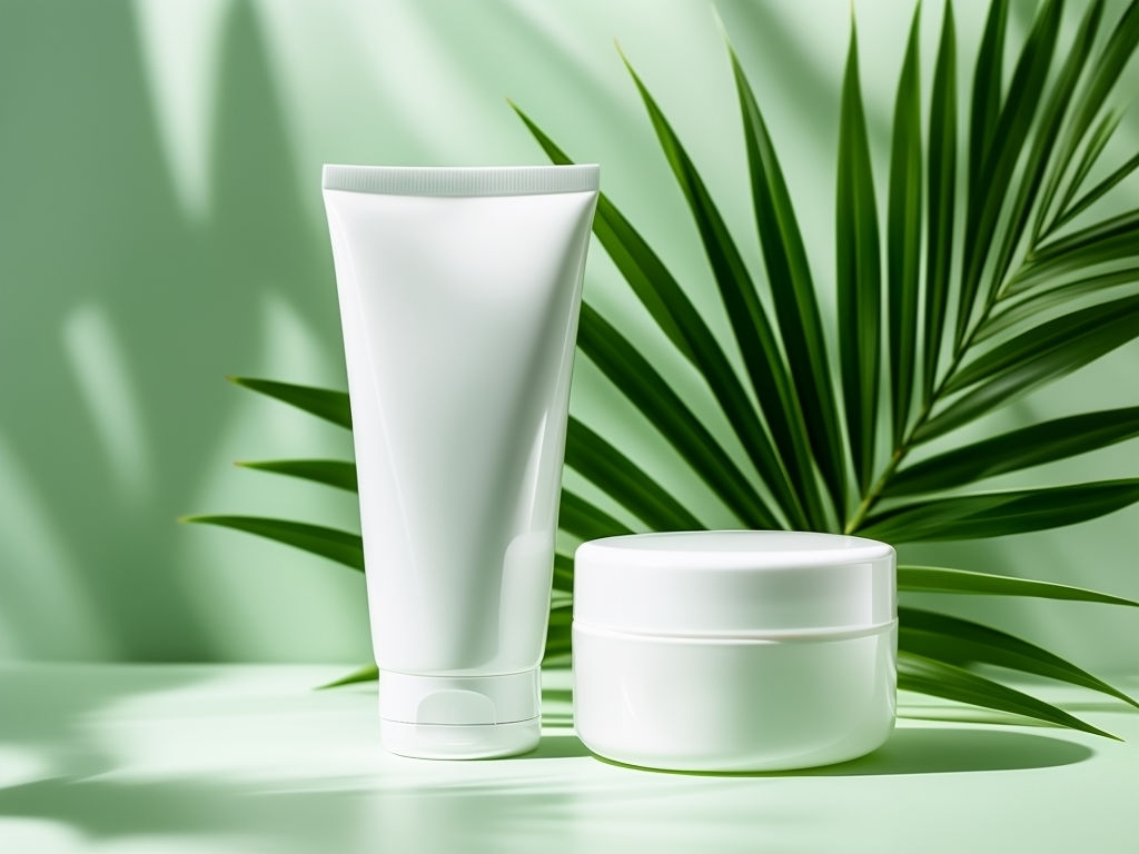 Elegant Minimalist White Cosmetic Containers Mockup