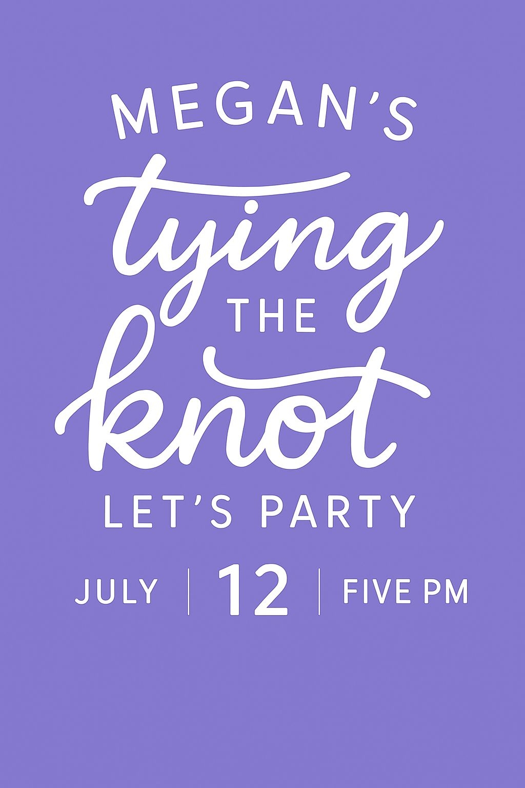 Minimalist Lavender Wedding Invitation Design for Celebration Card