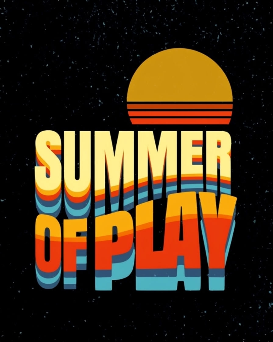Vibrant Retro Summer of Play Graphic Design Poster