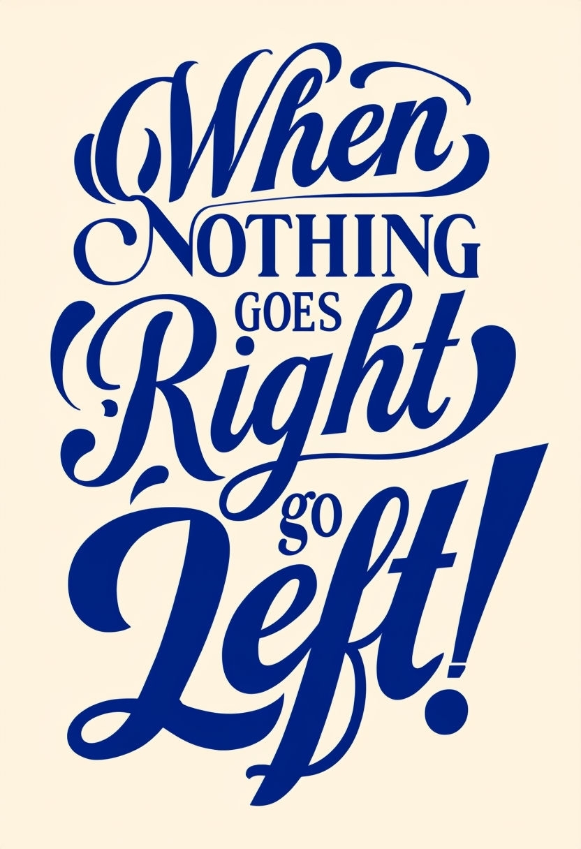 Vibrant Motivational Quote 'When Nothing Goes Right' Poster - Playground