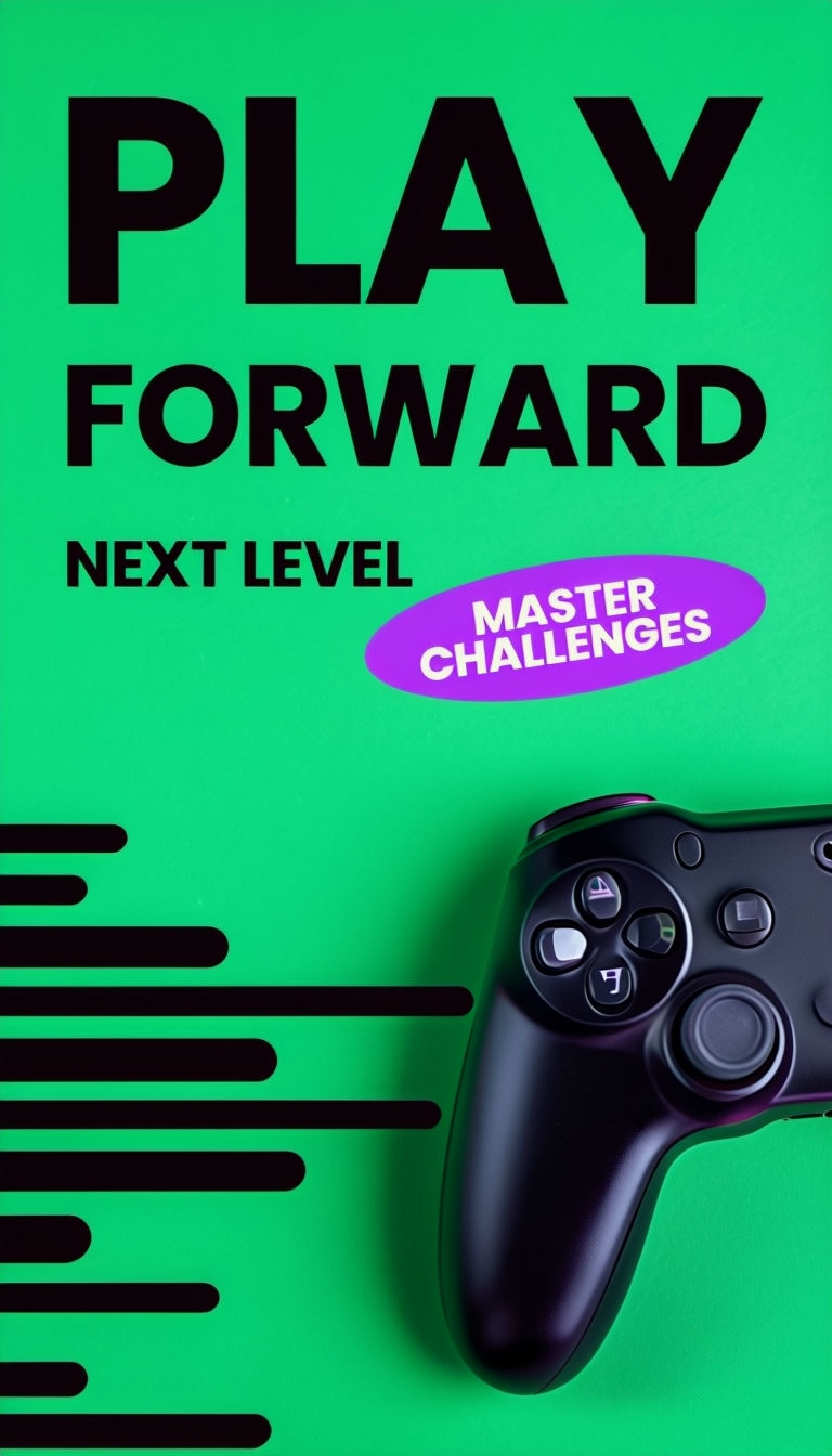 Vibrant Spring Green Game Controller Advertisement Design Ads