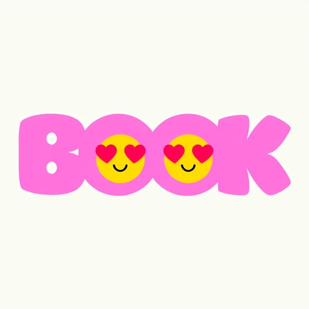 Playful Pink BOOK Design with Smiling Faces T-Shirt