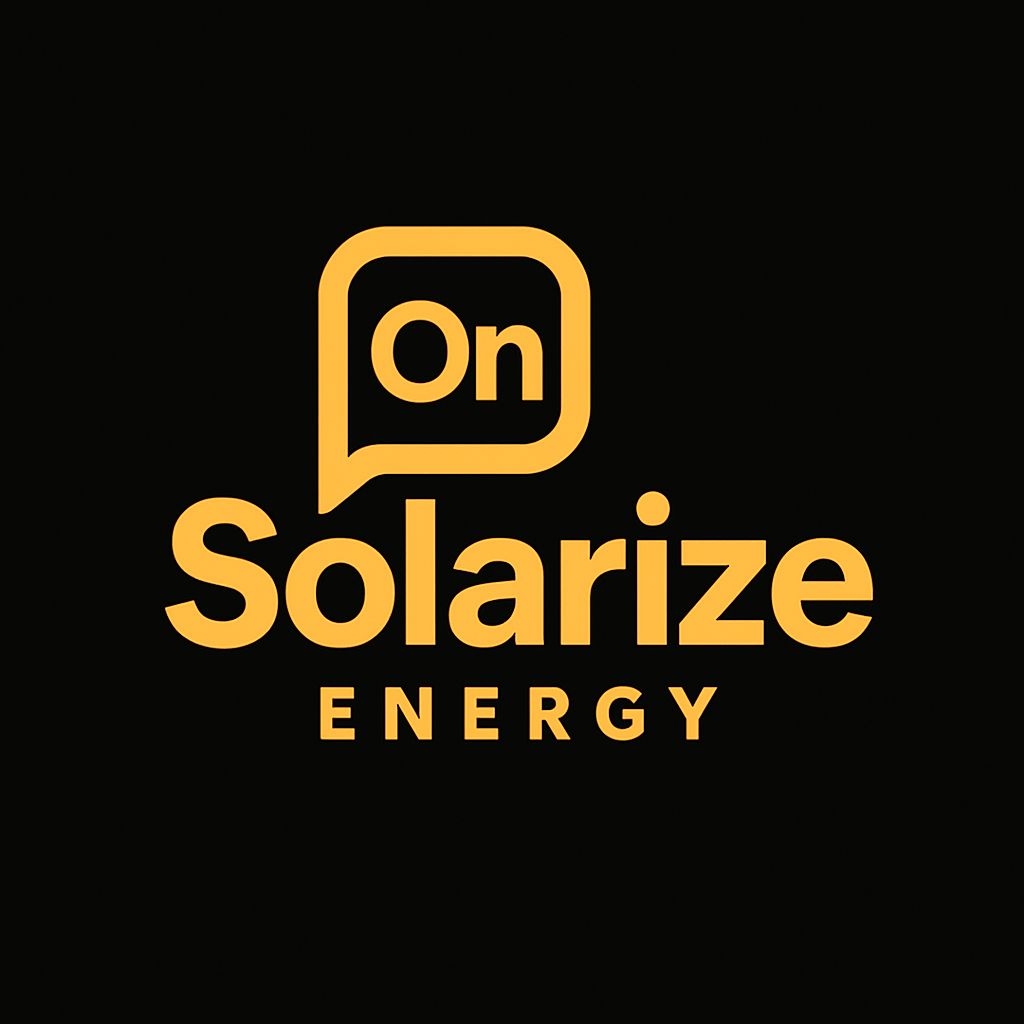 Minimalist Amber Yellow Solarize Energy Logo Design