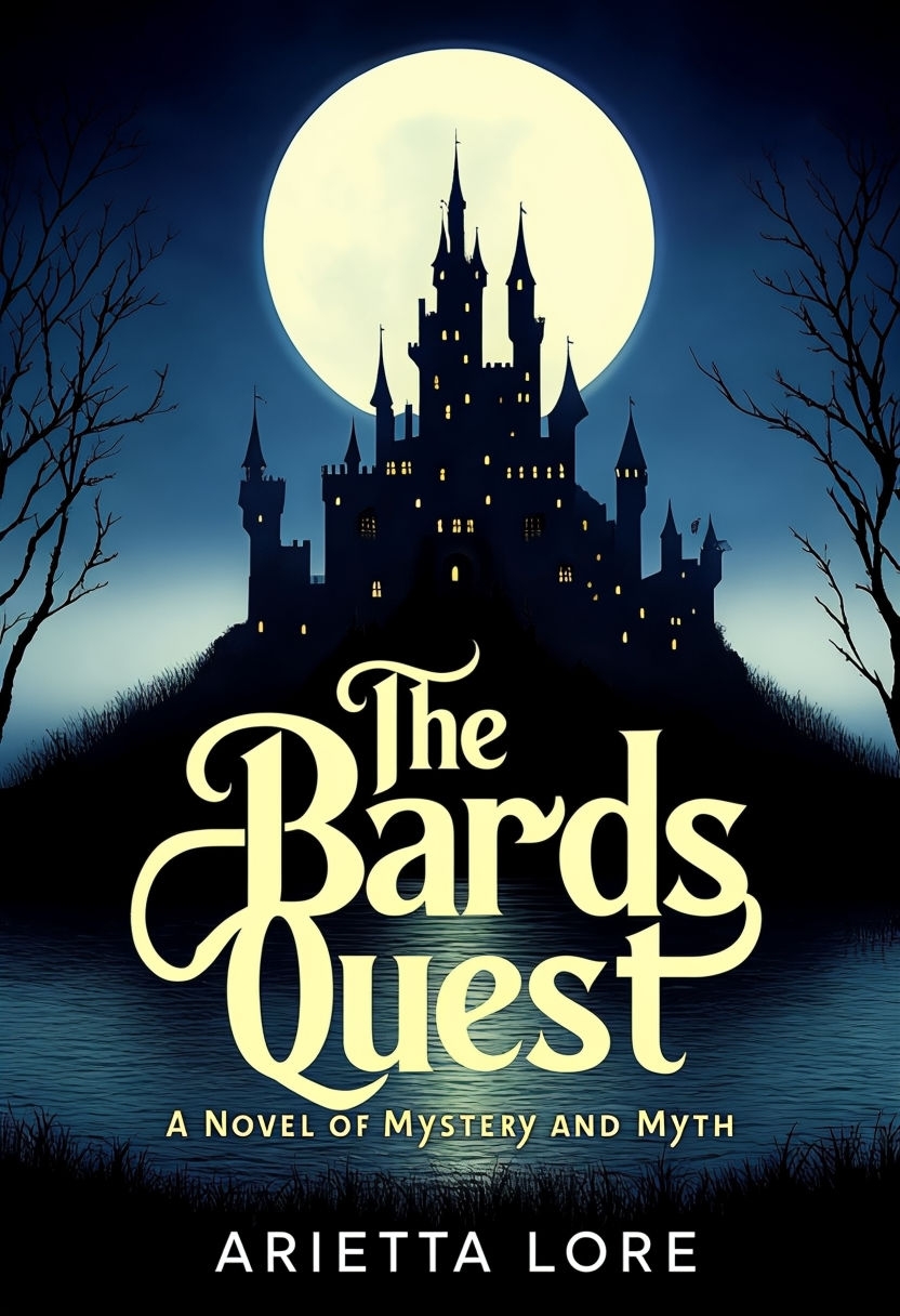 Dark Fantasy The Bards Quest Castle Silhouette EBook Cover