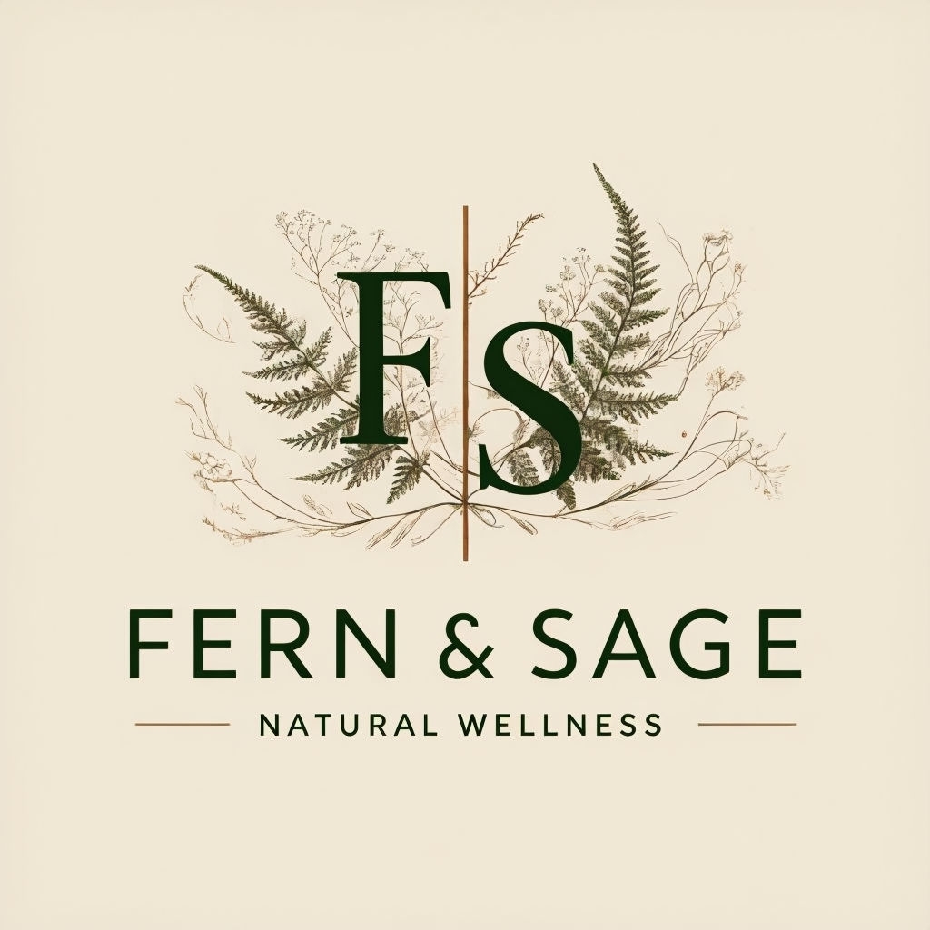 Elegant FS Monogram with Botanical Details for Natural Wellness Monogram