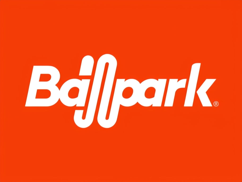 Vibrant Modern Ballpark Logo Design with Unique Typography