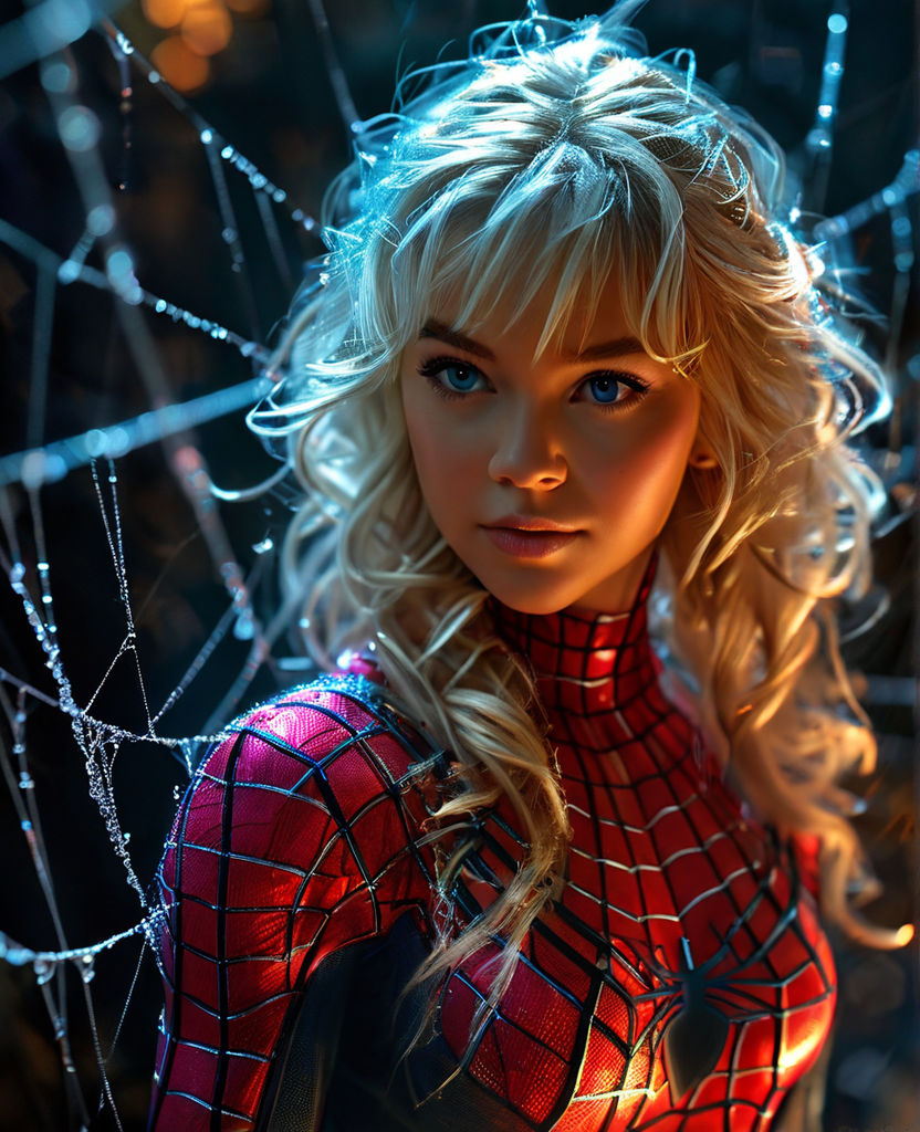 Gwen stacy as big chest hot bikini anime. Perfect face anime