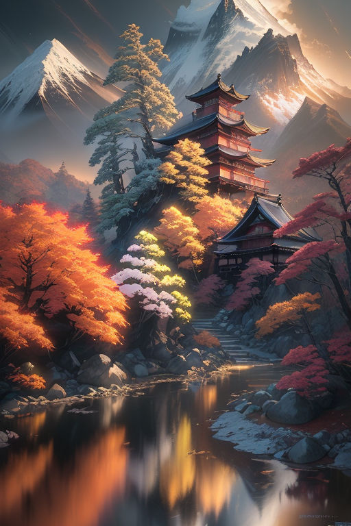 Prompt breathtaking japanese landscape by Gabriele Belletti - Playground