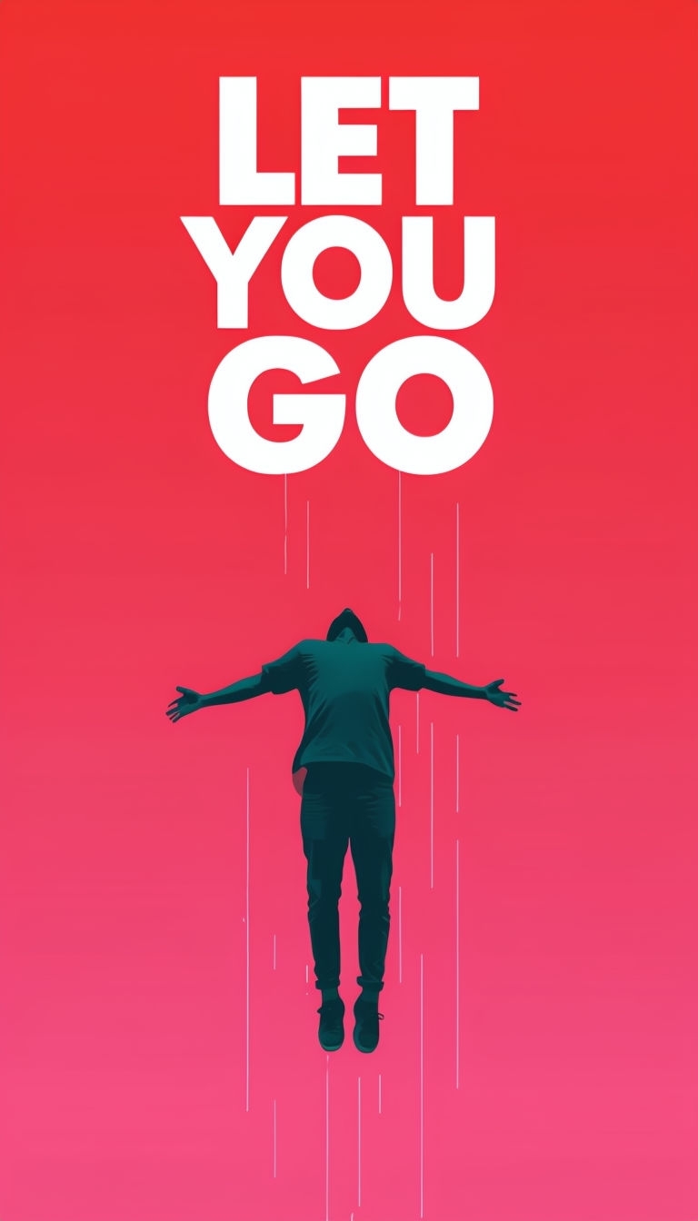 Let You Go Vibrant Gradient Background Art Mobile Wallpaper