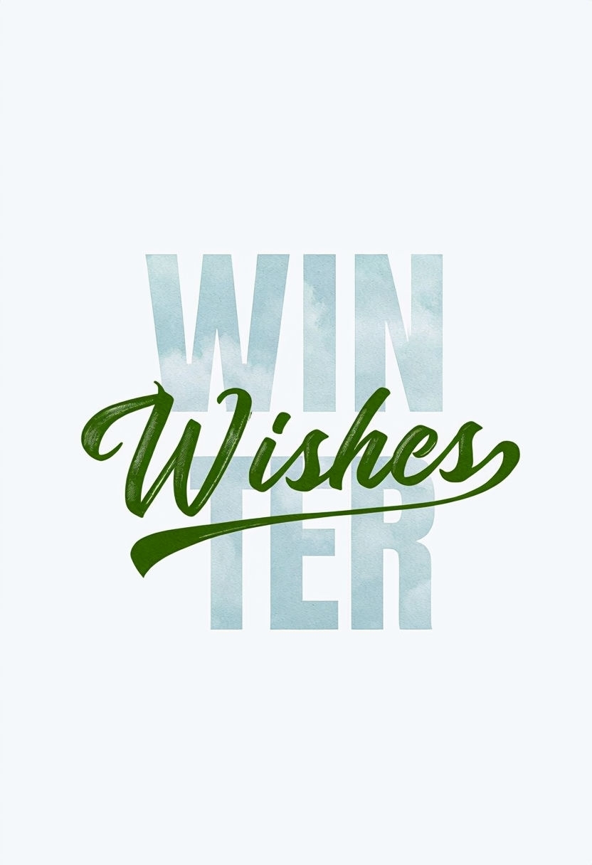 Elegant Wishes Winter Typography Design T-Shirt