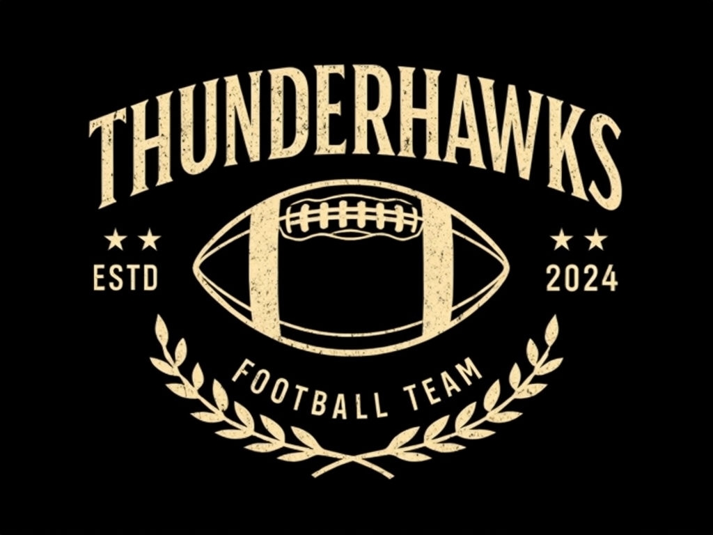 Vintage Thunderhawks Football Team Logo T-Shirt